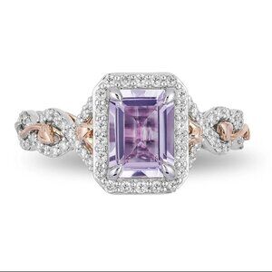 Previously Owned - Enchanted Disney Rapunzel Amethyst and 1/3 CT. T.W. Diamond
